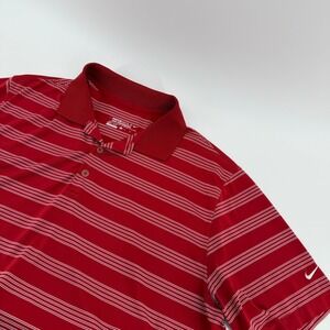 Nike Golf Tour Performance Dri-FIT Polo Shirt Mens XL Red White